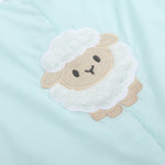 Misty Blue Fuzzy Lamb Shortalls - Lil Cactus