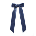 Navy Blue Long Tails Hair Bow - Lil Cactus