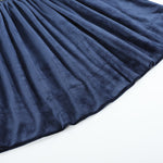 Navy Blue Velvet Gold Nativity Smocked Bishop Dress - Lil Cactus