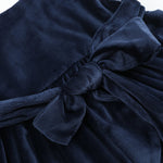 Navy Blue Velvet Santa Christmas Jumper Dress - Lil Cactus