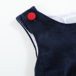 Navy Blue Velvet Santa Christmas Jumper Dress - Lil Cactus