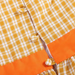 Orange Gingham Ruffle Pumpkin Bow Dress - Lil Cactus