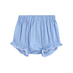 Periwinkle Blue Crosses Smocked Dress and Bloomers Set - Lil Cactus