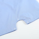 Periwinkle Blue Crosses Smocked Shortalls - Lil Cactus