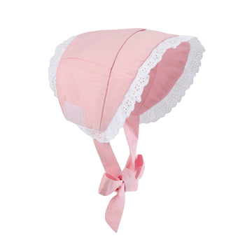 Pink and Lace Summer Baby Bonnet - Lil Cactus