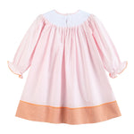 Pink and Orange Gingham Boo Smocked Bishop Dress - Lil Cactus