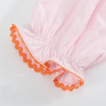 Pink and Orange Gingham Boo Smocked Bishop Dress - Lil Cactus