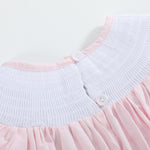 Pink and Orange Gingham Boo Smocked Bishop Dress - Lil Cactus
