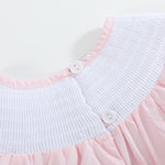 Pink and Orange Gingham Boo Smocked Dress and Bloomer Set - Lil Cactus