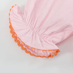 Pink and Orange Gingham Boo Smocked Dress and Bloomer Set - Lil Cactus