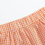 Pink and Orange Gingham Boo Smocked Dress and Bloomer Set - Lil Cactus