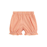 Pink and Orange Gingham Boo Smocked Dress and Bloomer Set - Lil Cactus