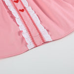 Pink and Red Heart Valentine Ruffle Dress - Lil Cactus