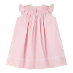 Pink and White Bows Smocked Bishop Dress - Lil Cactus