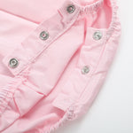Pink and White bows Smocked Ruffle Romper - Lil Cactus