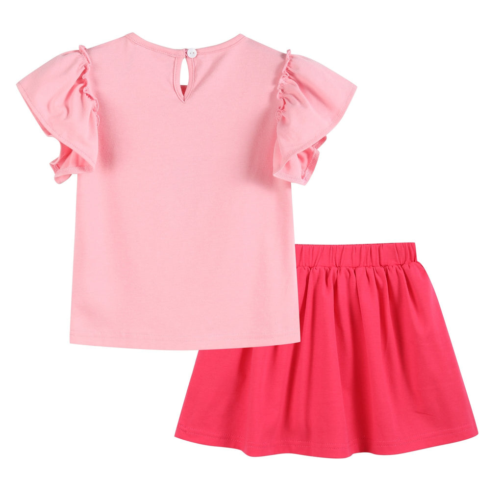 Pink Birthday Girl Ruffle Top and Skort Set - Lil Cactus