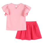 Pink Birthday Girl Ruffle Top and Skort Set - Lil Cactus