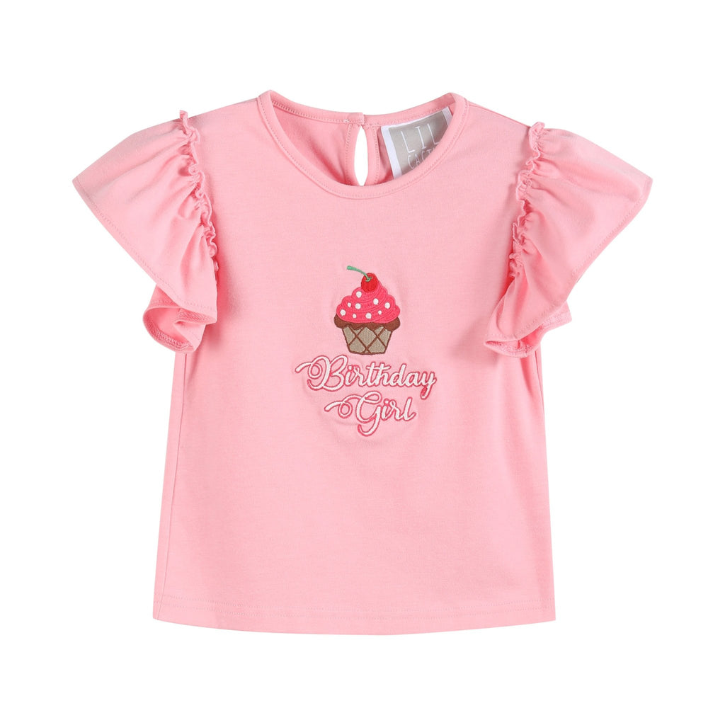 Pink Birthday Girl Ruffle Top and Skort Set - Lil Cactus