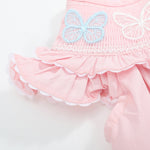 Pink Butterfies Smocked Bishop Dress - Lil Cactus