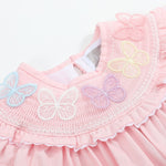 Pink Butterfies Smocked Romper - Lil Cactus