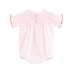 Pink Christmas Smocked Romper - Lil Cactus