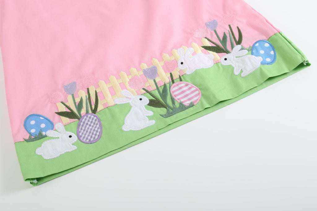 Pink Easter Bunny Garden Dress - Lil Cactus