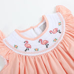 Pink Flamingo Smocked Bishop Dress - Lil Cactus