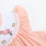 Pink Flamingo Smocked Bishop Dress - Lil Cactus