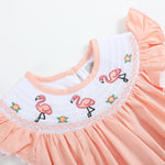 Pink Flamingo Smocked Flutter Romper - Lil Cactus
