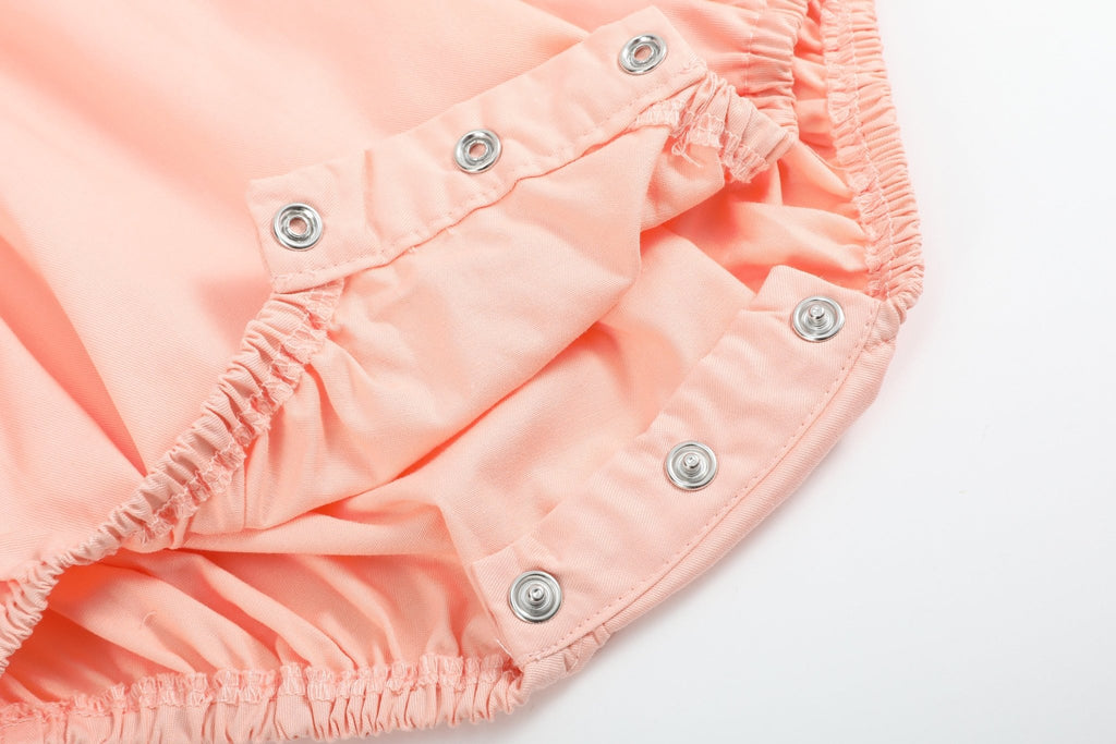 Pink Flamingo Smocked Flutter Romper - Lil Cactus