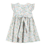 Pink Floral Print Smocked Flutter Dress - Lil Cactus