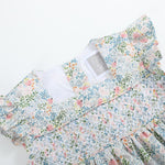 Pink Floral Print Smocked Flutter Dress - Lil Cactus