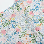 Pink Floral Print Smocked Futter Romper - Lil Cactus