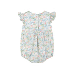 Pink Floral Print Smocked Futter Romper - Lil Cactus