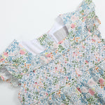 Pink Floral Print Smocked Futter Romper - Lil Cactus