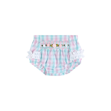 Pink Flower Smocked Bloomers - Lil Cactus