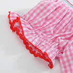 Pink Gingham ABC School Bishop Dress - Lil Cactus