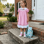 Pink Gingham ABC School Bishop Dress - Lil Cactus