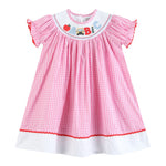 Pink Gingham ABC School Bishop Dress - Lil Cactus