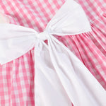 Pink Gingham Bow Dress - Lil Cactus