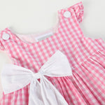 Pink Gingham Bow Dress - Lil Cactus