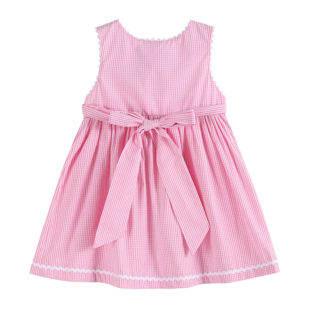 Pink Gingham Bunny Family Button Dress - Lil Cactus
