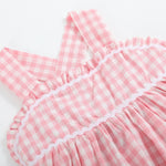 Pink Gingham Check Layered Sundress - Lil Cactus