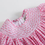 Pink Gingham Classic Smocked Bishop Dress - Lil Cactus