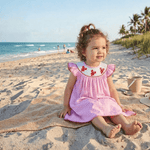 Pink Gingham Crawfish Smocked Bishop Dress - Lil Cactus