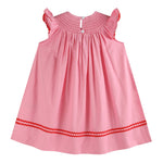 Pink Heart Valentine Smocked Bishop Dress - Lil Cactus