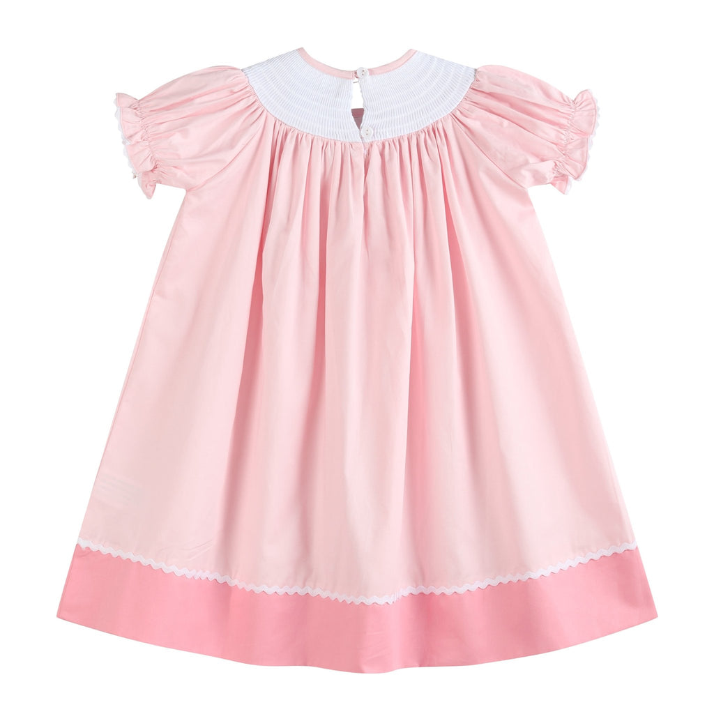 Pink Hearts & Bows Smocked Bishop Dress - Lil Cactus