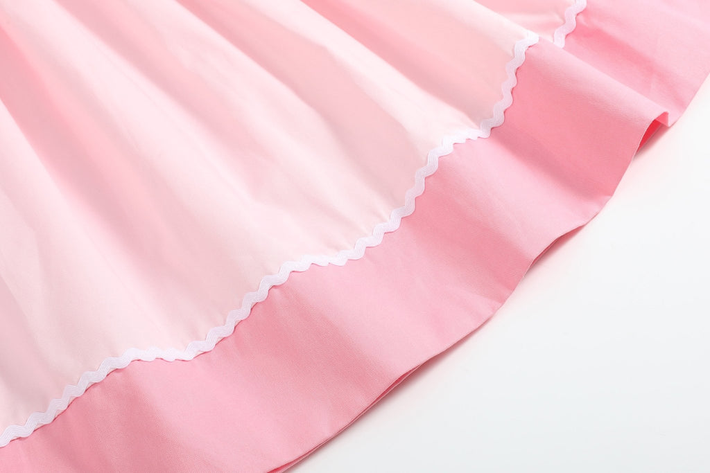 Pink Hearts & Bows Smocked Bishop Dress - Lil Cactus