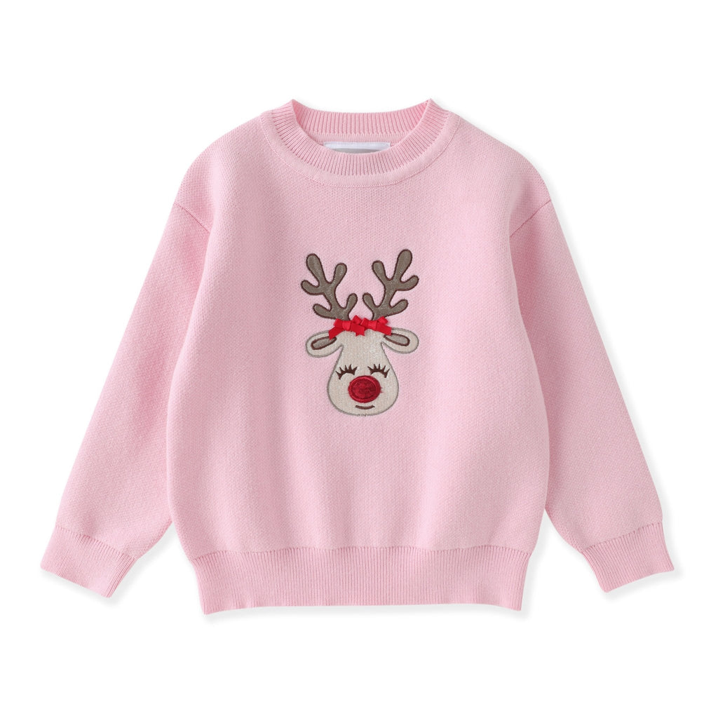 Pink Reindeer Sweater - Lil Cactus