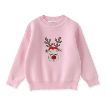 Pink Reindeer Sweater - Lil Cactus